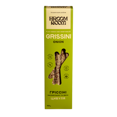 Grissini Cebula HROOM POKÓJ z nasion lnu i warzyw 150 g