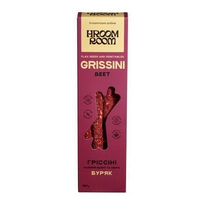 Grissini Beet HROOM ROOM from flax seeds and vegetables 150 g