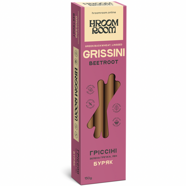 Grissini Beet HROOM ROOM from flax seeds and vegetables 150 g