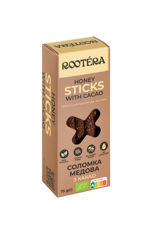 Соломка Какао HROOM ROOM Сладкая соломка - какао, кокоса и семян белого льна 75 г HRS002 фото