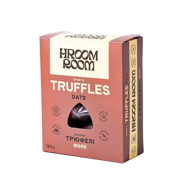 Цукерки Фінік HROOM ROOM Трюфель - фінік з горіхів та насіння 120 г HRCA004 фото