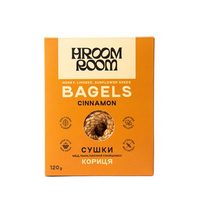 Bagels Cinnamon HROOM ROOM Honey bagels- cinnamon from flax seeds and fruits 120 g
