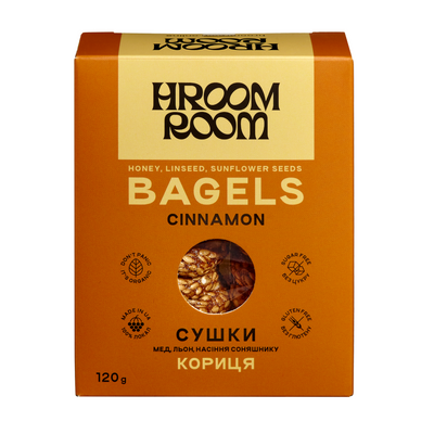 Bagels Cinnamon HROOM ROOM Honey bagels- cinnamon from flax seeds and fruits 120 g