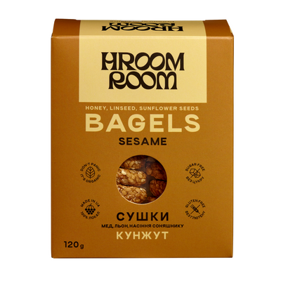 Сушки Кунжут HROOM ROOM Медовые cушки - кунжут, из семян льна и фруктов 120 г HRDB002 фото